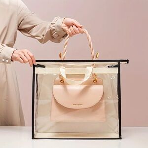 Transparent Storage Tote for your Handbag, NEW, multiple sizes available, 1 pc.